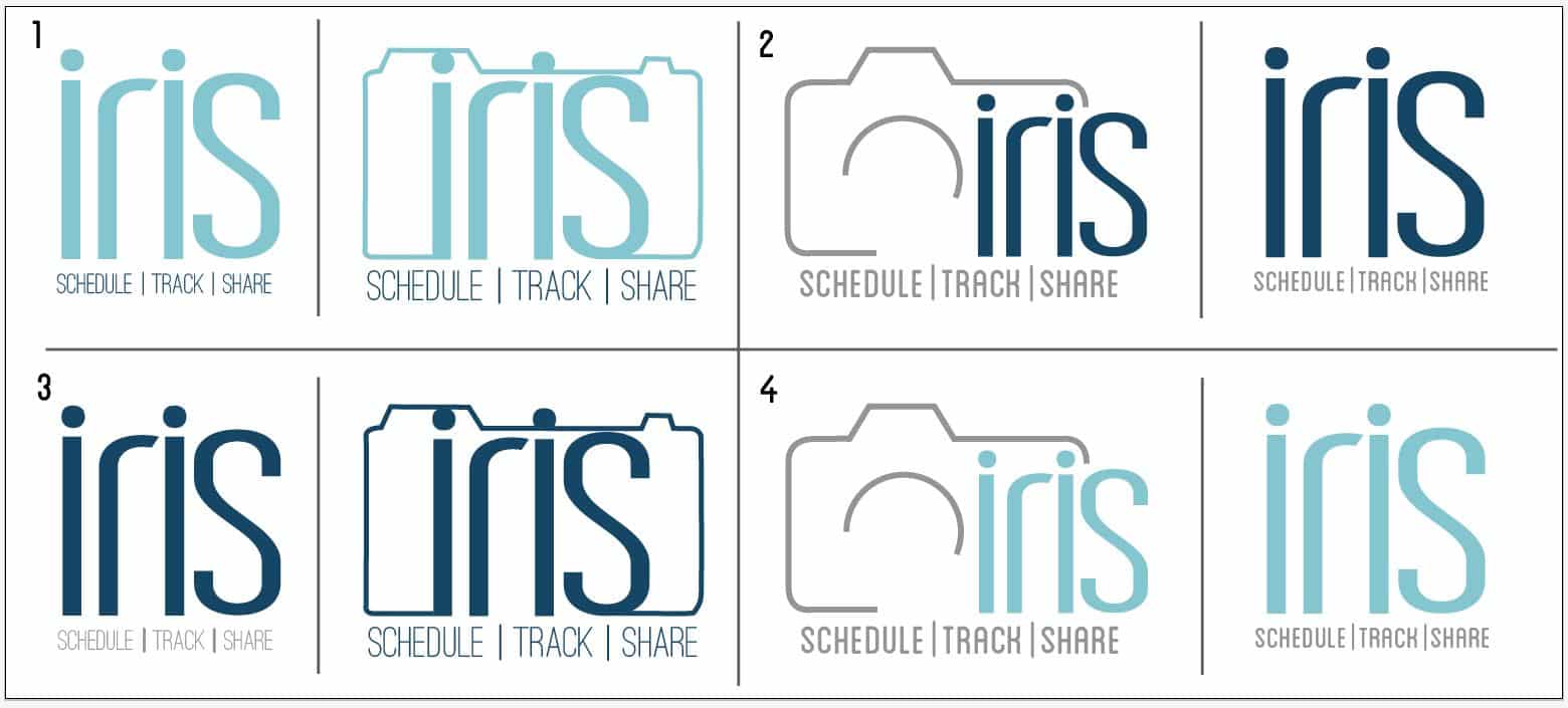 Original logo designs for Iris Works