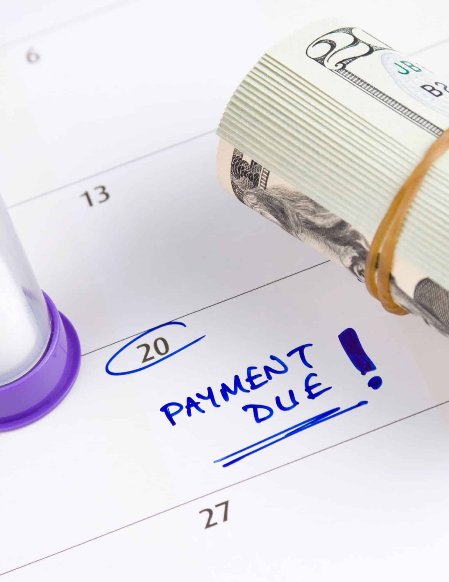 payment due calendar